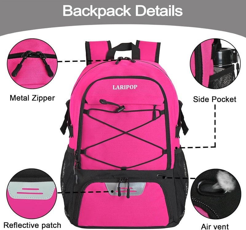 LARIPOP Basketball Bag,Basketball Backpack with Shoe Compartment and Ball Holder,Sport Bags for Soccer,Volleyball,Gym,Travel - Image 4